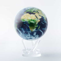 Thumbnail for Earth with Clouds Rotating Mova Globe on Acrylic Base - 4.5’ Earth Globe for decoration