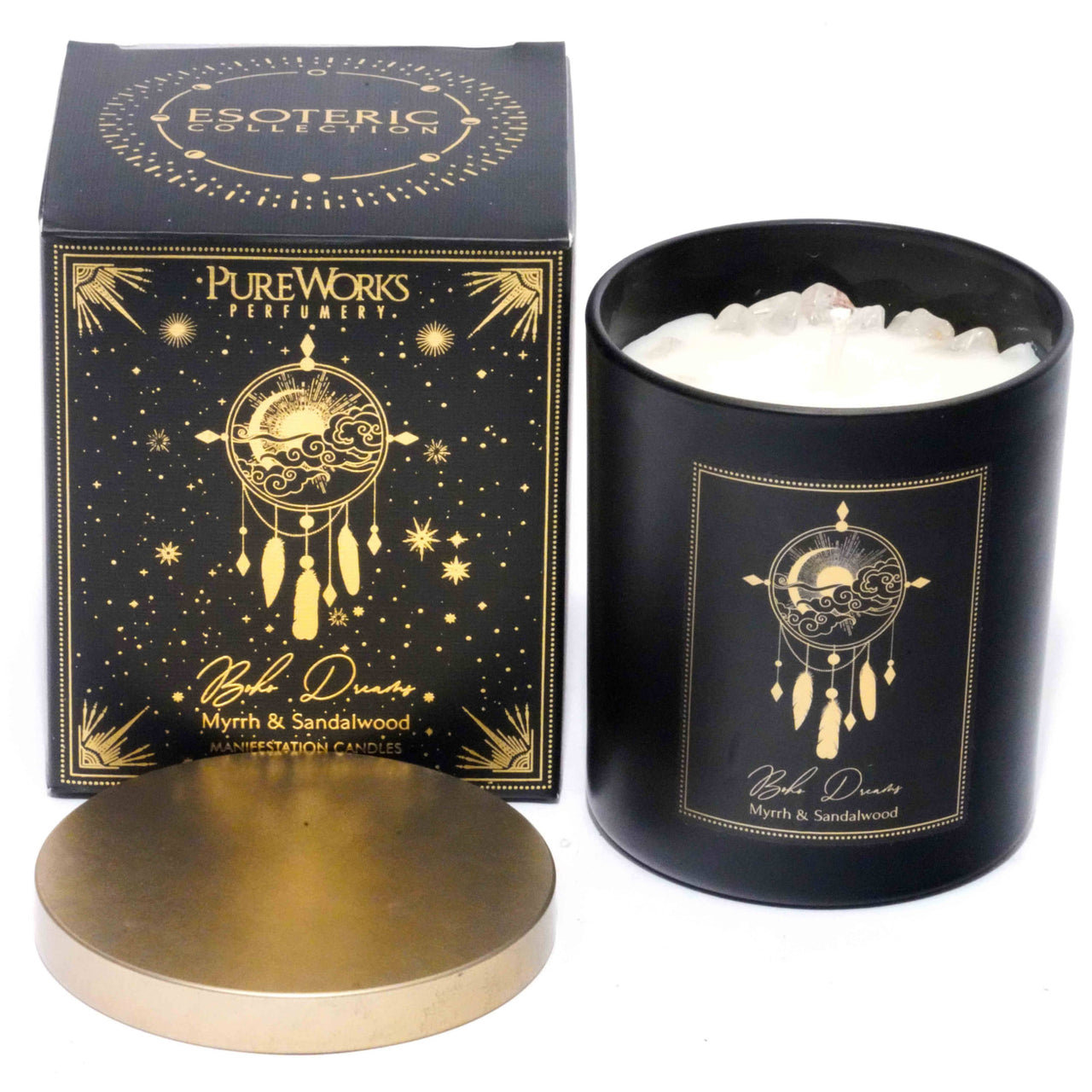 Esoteric Gem Candle - Boho Dreams Myrrh & Sandalwood