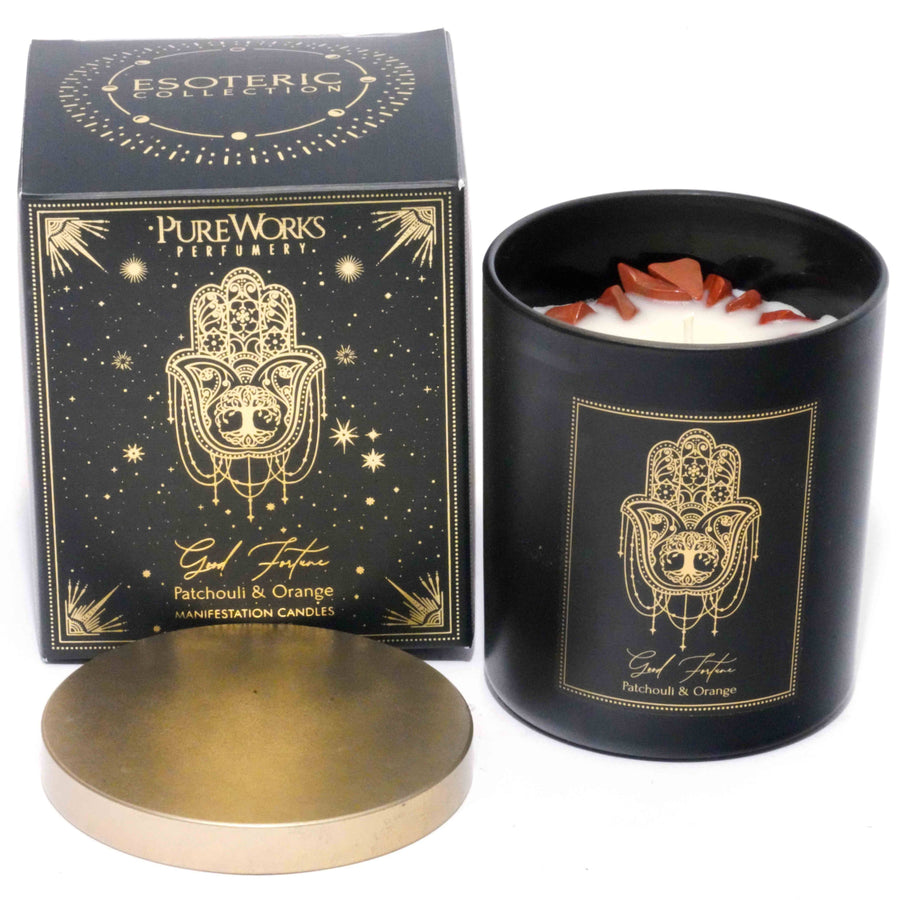 Esoteric Gem Candle - Good Fortune Patchouli & Orange