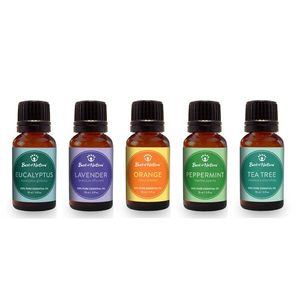 5 Essential Oil Bottles by Best of Nature LV9560 Gift Set