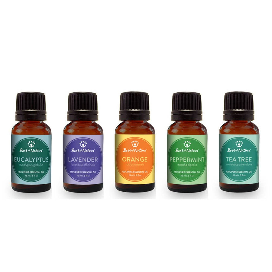 5 Essential Oil Bottles by Best of Nature LV9560 Gift Set