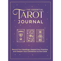 The Essential Tarot Journal: purple book with gold foil and tarot illustrations