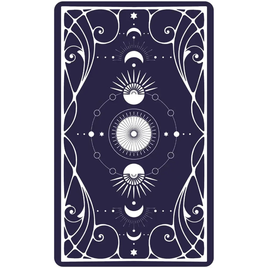 Navy blue Ethereal Visions Tarot Luna Edition LV9579 card with celestial designs
