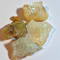 Yellow Ethiopian Welo Opal Rough Crystal Rock Pieces #R210