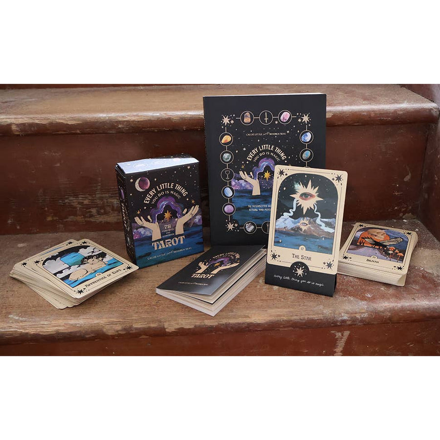 Celestial Tarot card deck and box set for Every Little Thing You Do Is Magic Workbook