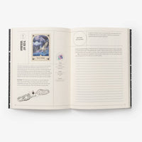 Open book with lined pages and artwork from Every Little Thing You Do Is Magic Workbook
