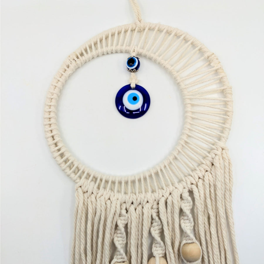 Evil Eye 8’’ Crescent Moon Dreamcatcher #LV6583 - $26