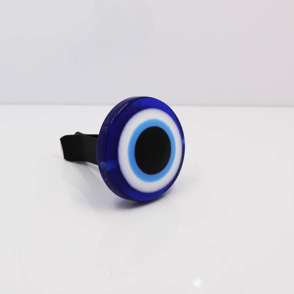 Blue and black evil eye ring on Evil Eye Car Vent Clip 1’ #LV5499