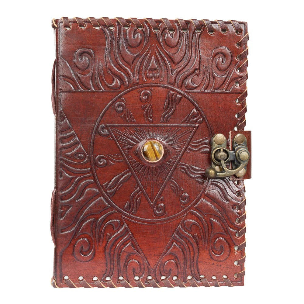 Evil Eye Leather Journal #BC0464 with embossed eye motif
