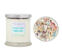 Unicorn Dreams Candle - Soy Candles Flower & Crystal Candles #BC0558