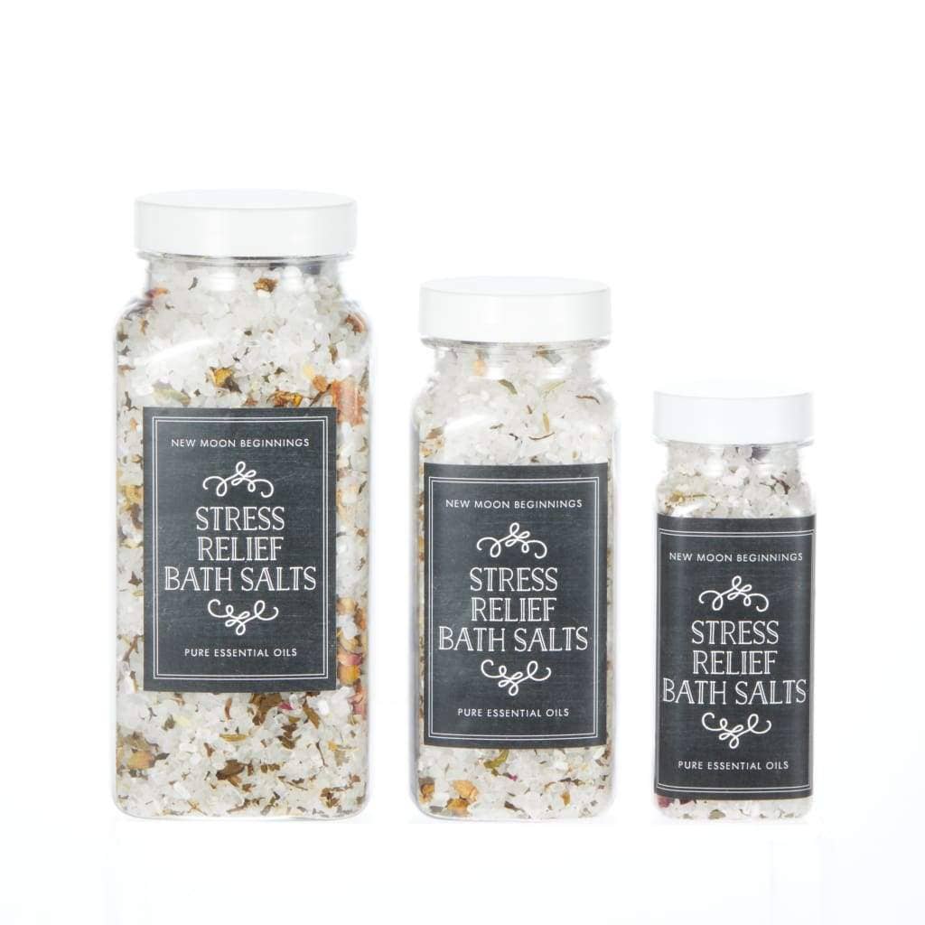 Stress Relief Crystal & Herb Bath Salt Soak 8oz #LV5593