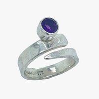 Thumbnail for Faceted Amethyst Sterling Silver Spiral Ring by Balaam Jewelry Keepsake #LV3829