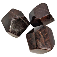 Thumbnail for Three brown marble dices on a white background for Garnet Polygon Polished #SK8089