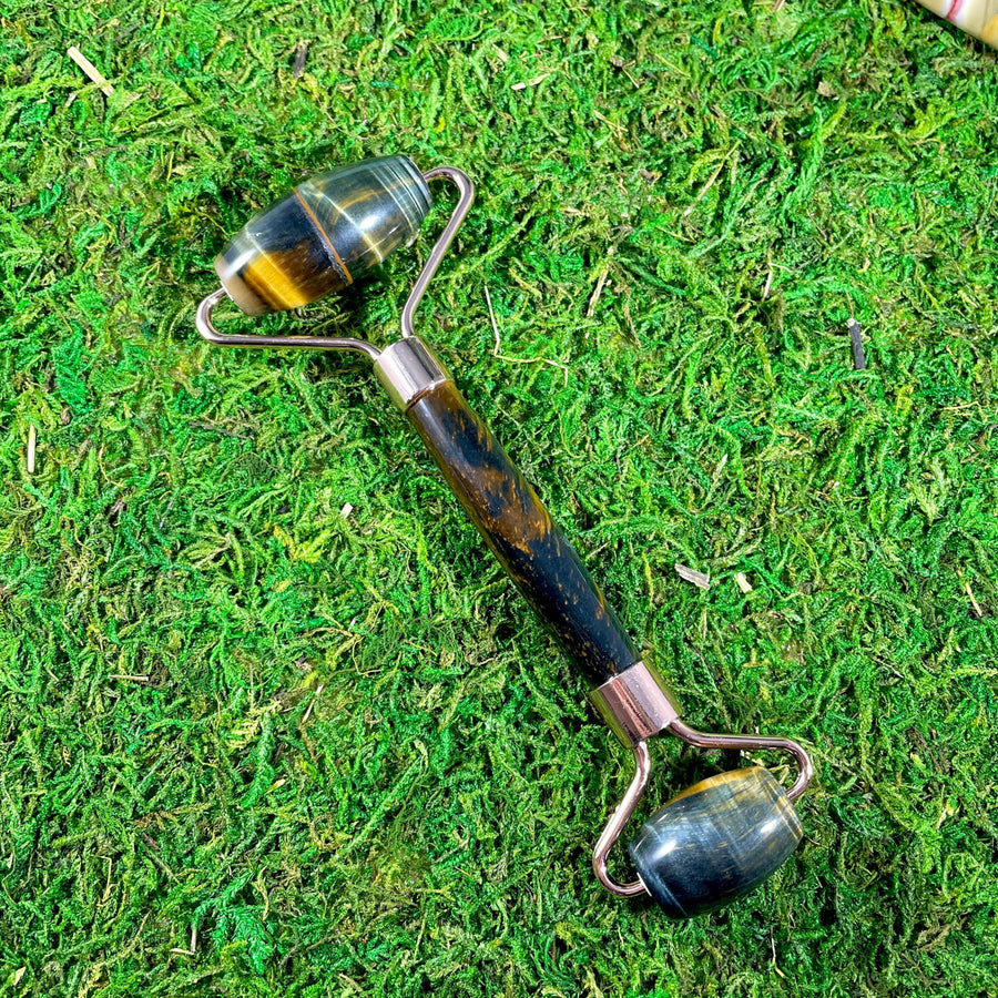 Facial Massage Roller #P102 - Blue Tiger’s Eye - $39