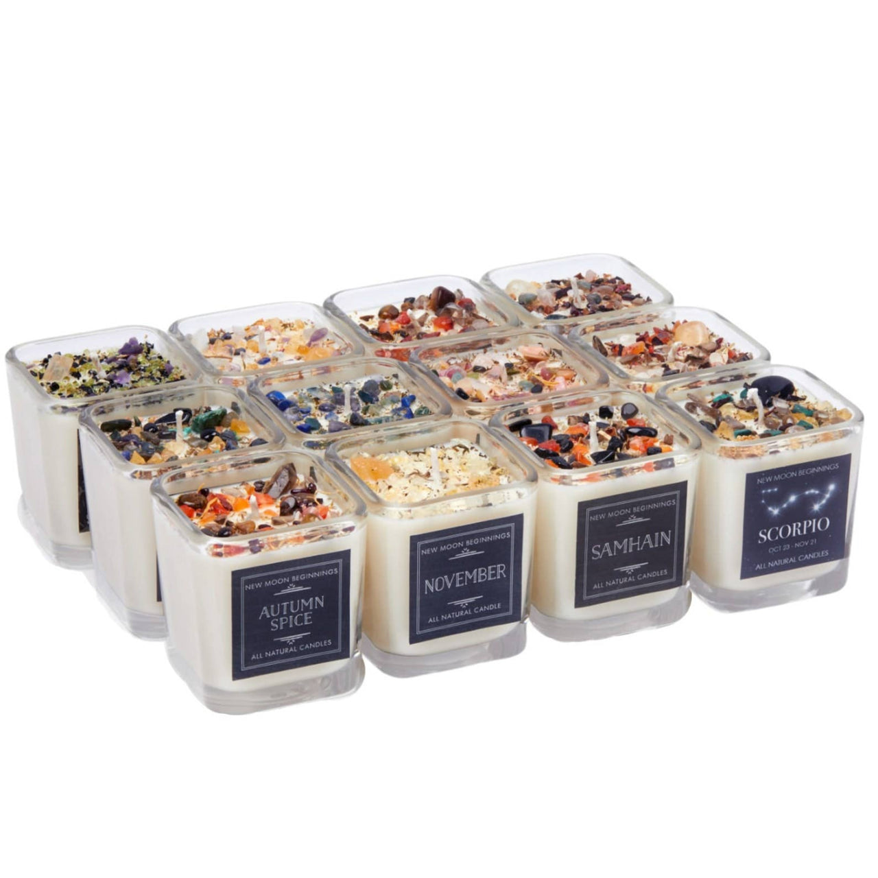 Fall Candles Halloween Candles Soy Candle Crystal Candles