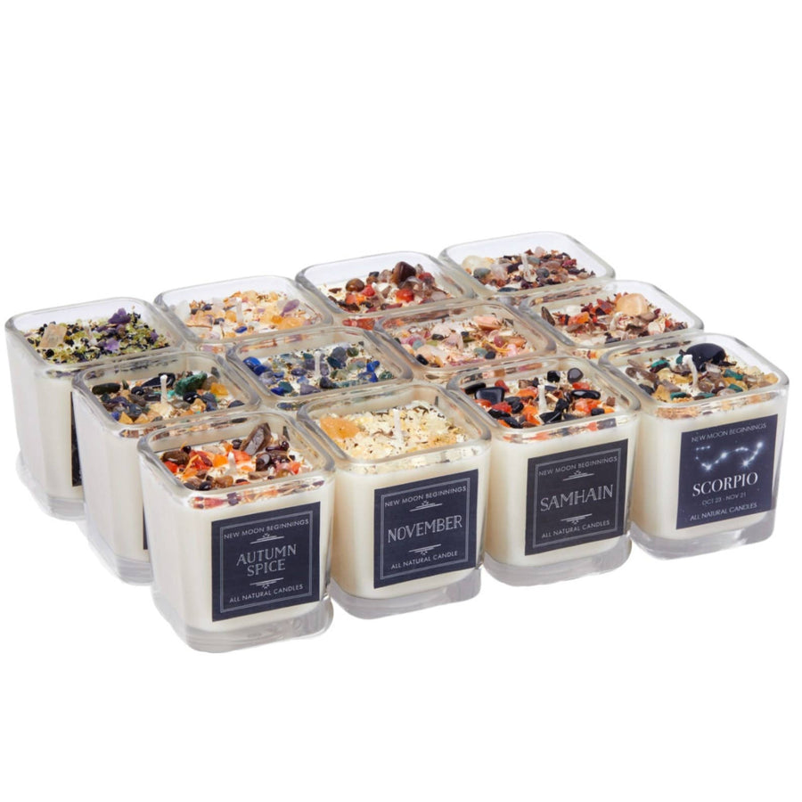 Fall Candles Halloween Candles Soy Candle Crystal Candles