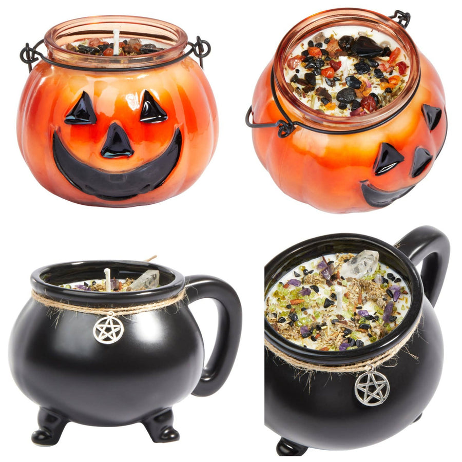 Fall Candles Halloween Candles Soy Candle Crystal Candles