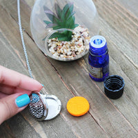 Fantasy Flower Essential Oil Necklace Gift #LV9140 $35