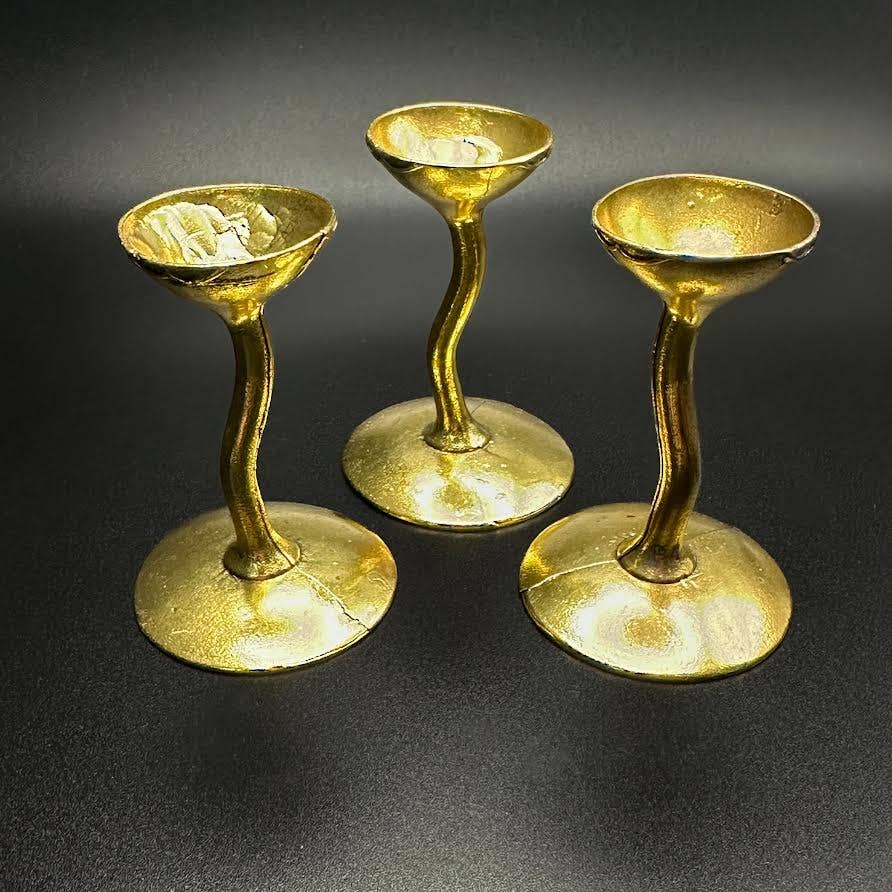Mini Gold Chalice Sphere Holder Stand #BC0572