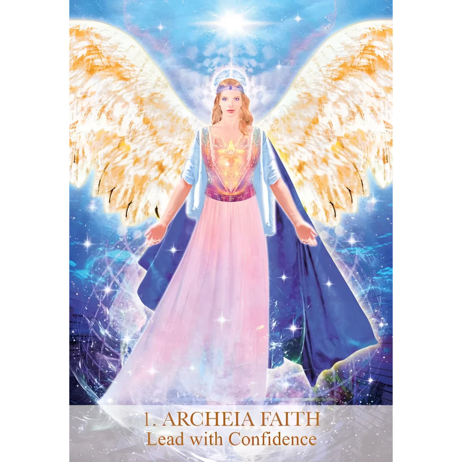 Angel woman with golden wings from Female Archangels Oracle Deck by Calista LV7320