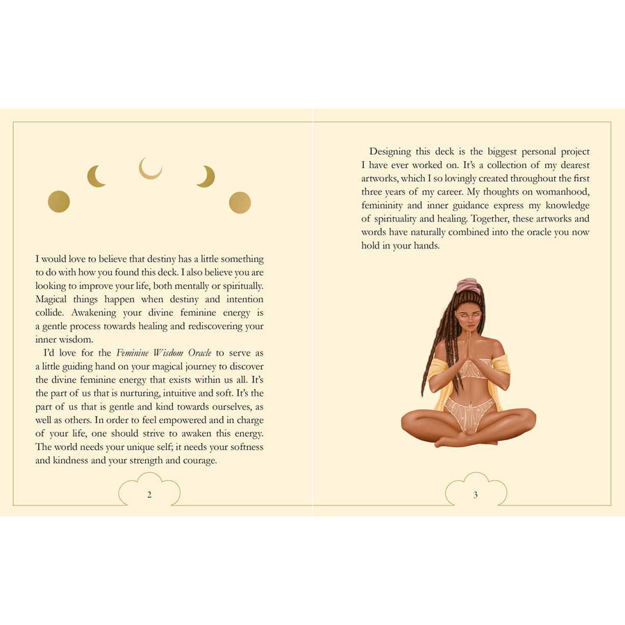 Oracle card spread from Feminine Wisdom Oracle by Lea Androic LV7321