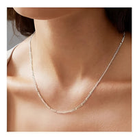 Figaro Necklace Chain 18’’ Silver Plated #LV9172 $6.95