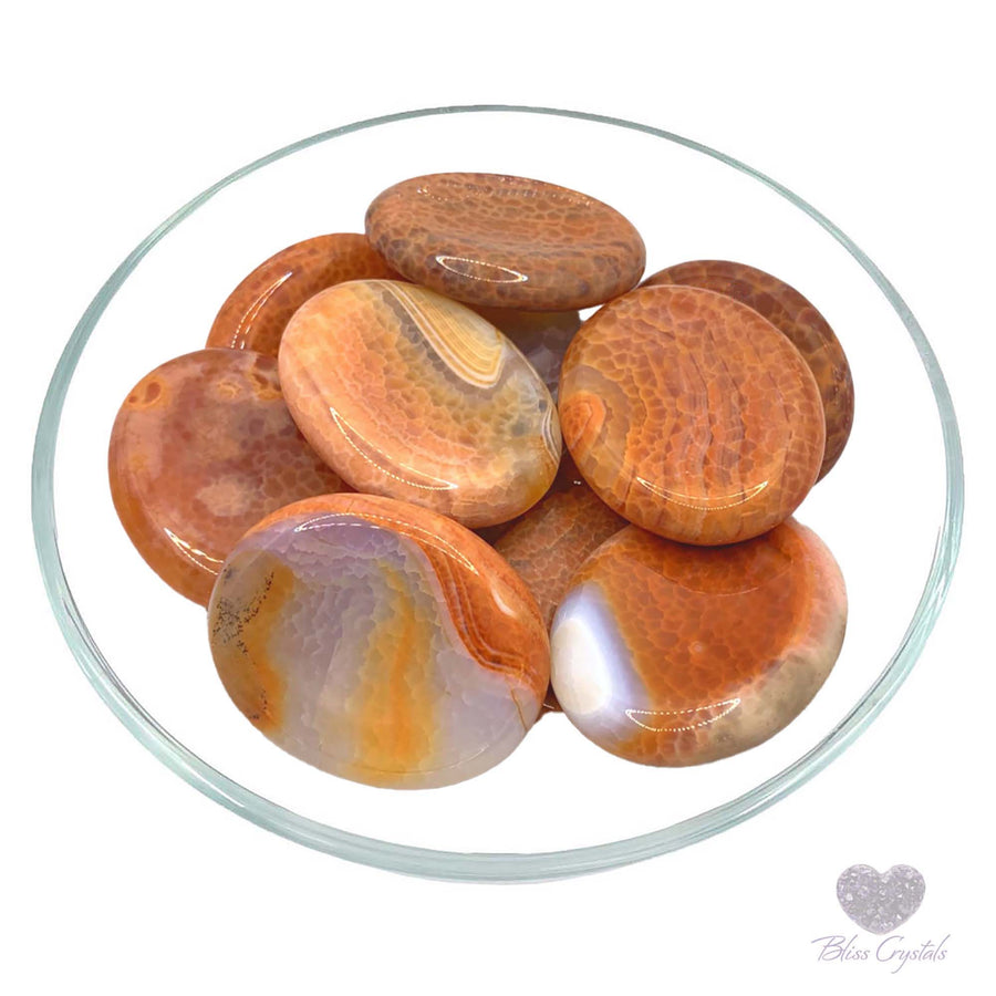 Fire Agate Thumb Stone #SK3919 - $16