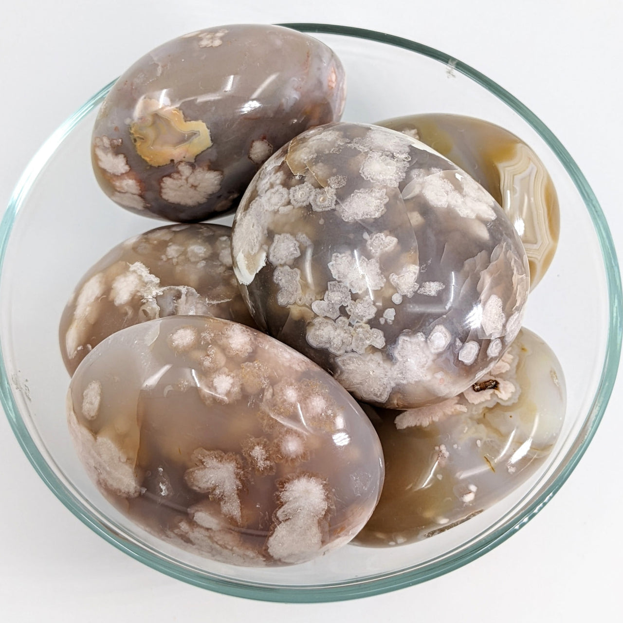 Flower Agate Pebble Group 1 (160g) #SK7231 - $26