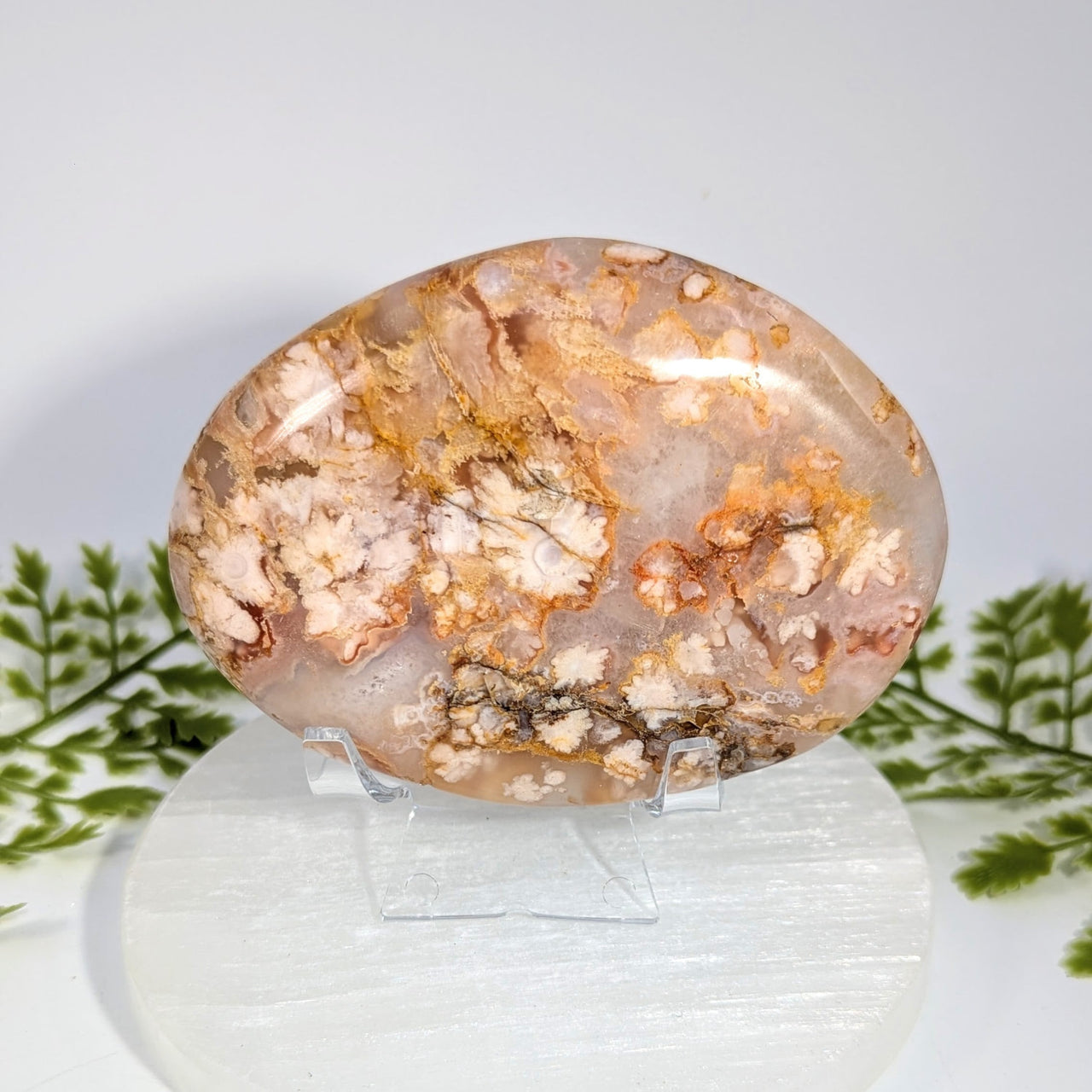 Flower Agate 4" Jumbo Pebble #BC1512