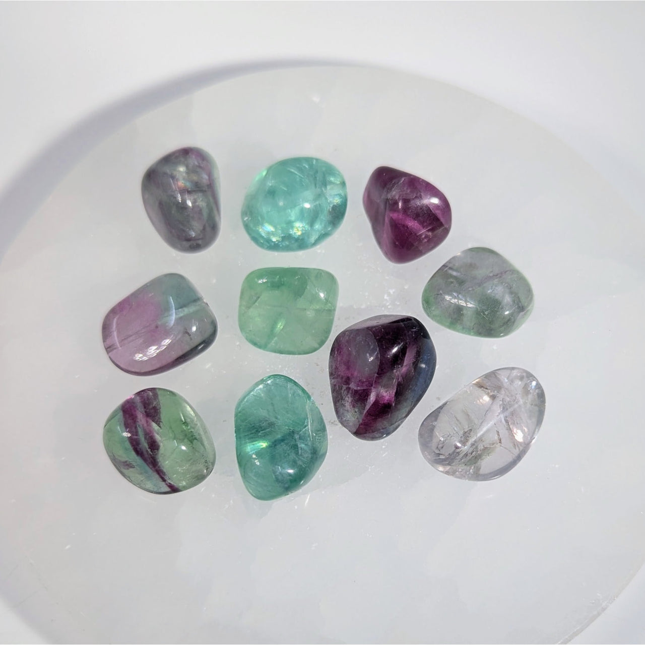 Fluorite 10 16mm Tumbled Stone Bead #LV9427 $3.95