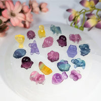 Fluorite 0.5-0.7’’ mini baby animal sea creature resin carvings #BC0339