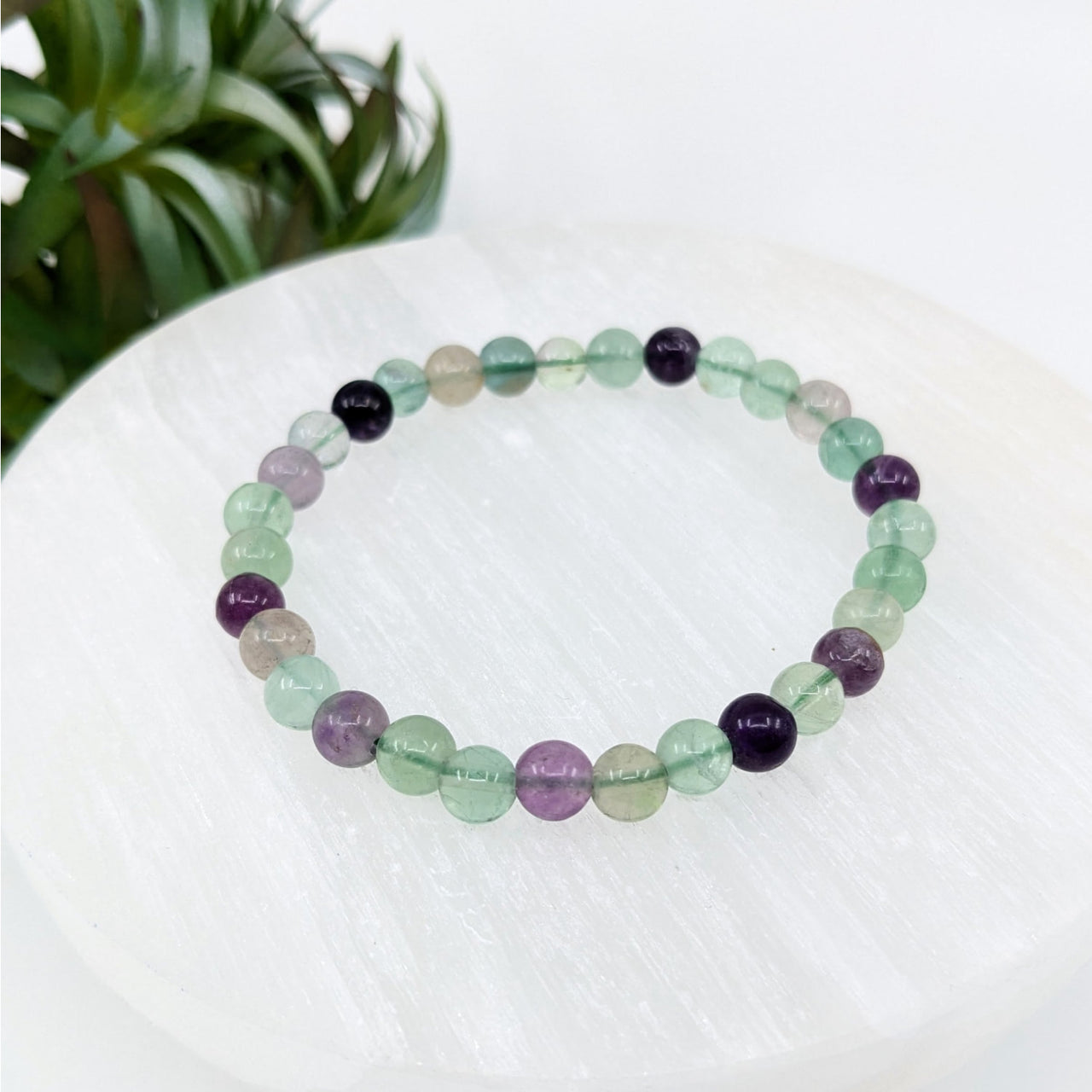 Fluorite 6mm Bracelet #LV6370 - $8.95