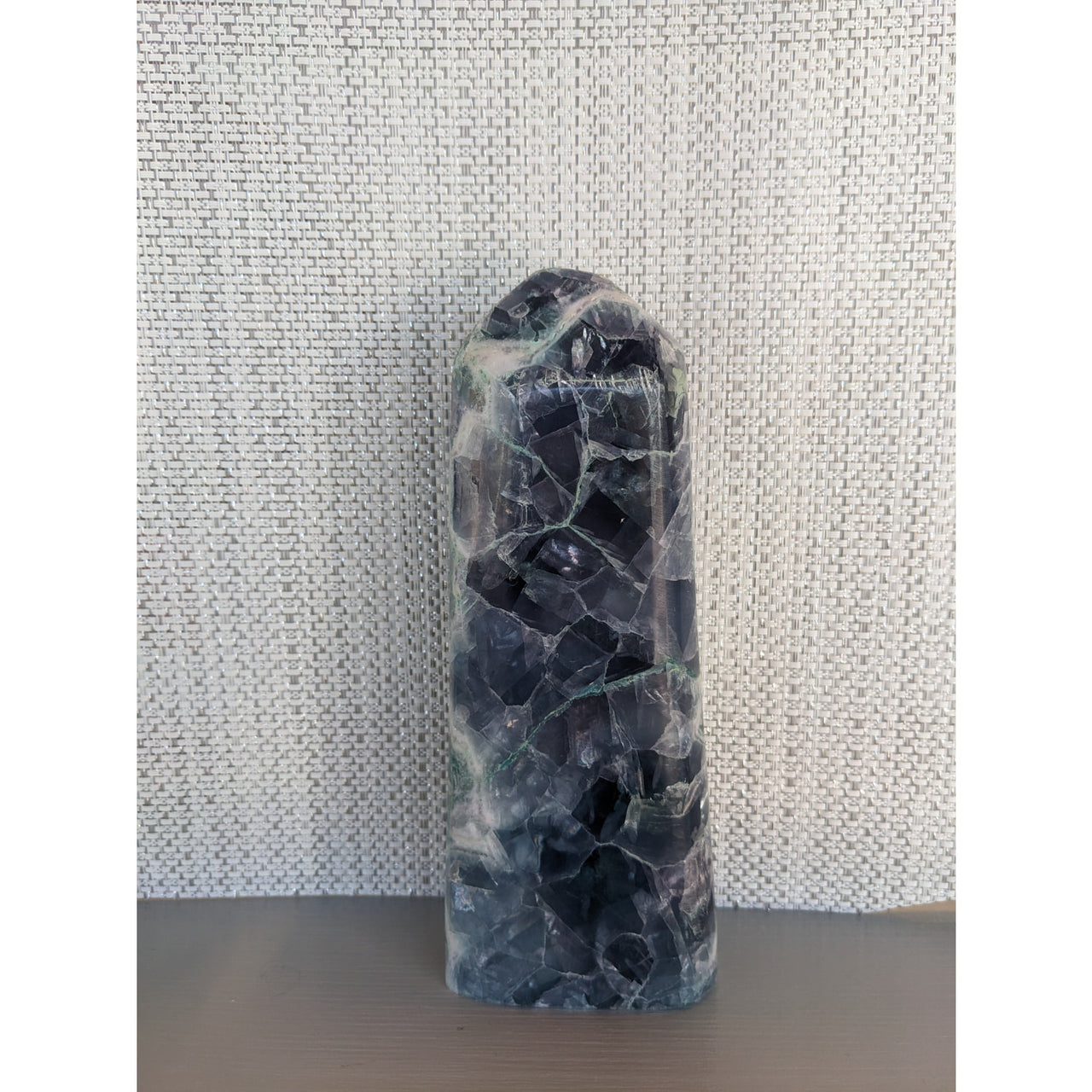 Large black and white marble block in Fluorite 8’ Freeform #LV5432 product display