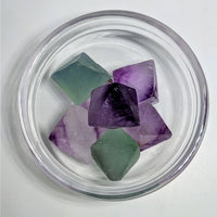 Thumbnail for Colorful fluorite octahedron crystals in a flower-like pattern for decorative use