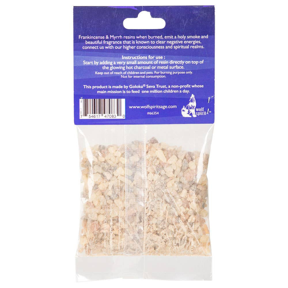 Frankincense and Myrrh Resin Incense LV9676 in clear bag