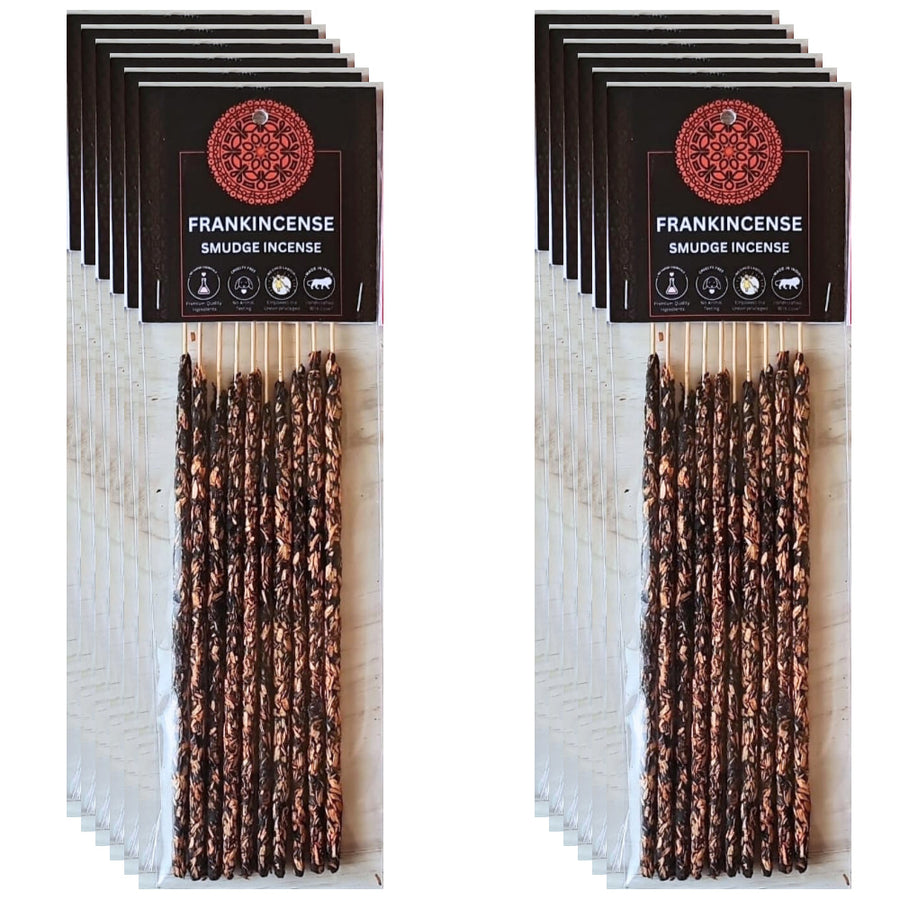 Packets of Frankincense Smudge Incense Sticks in Plastic Pouch for Aromatherapy