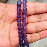 Thumbnail for Frosted Bracelet #J586 showcasing string of purple glass beads for tier benefits