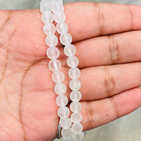 Thumbnail for Frosted Bracelet #J586 featuring matte white glass beads enhancing reward notifications