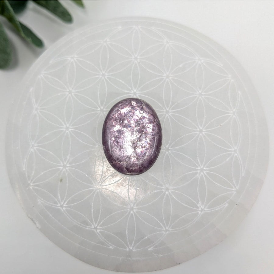 Gem Lepidolite 1’’ Oval Cabachon #LV6043 - $69