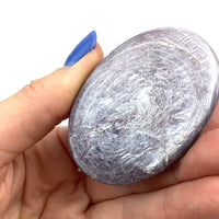 Thumbnail for Gem Lepidolite Palm Stone (52g) #SK3713