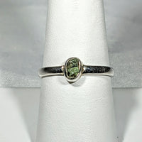 Thumbnail for Genuine Moldavite Rough Stone Sterling Silver Ring #J804