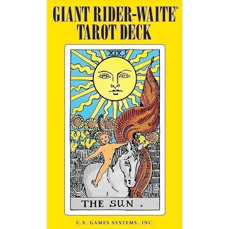 Giant Rider-Waite Tarot Deck #Q254 featuring a sun and woman card from rider-waite tarot decks