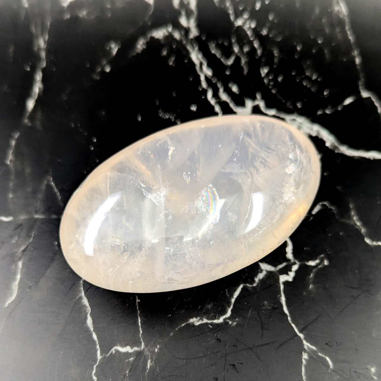 Girasol quartz 3.75-inch jumbo pebble moonstone #BC1020