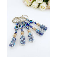 Thumbnail for Glass Evil Eye Bottle Keychain Blue Glass Evil Eye #Q384