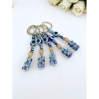 Thumbnail for Glass Evil Eye Bottle Keychain Blue Glass Evil Eye #Q384