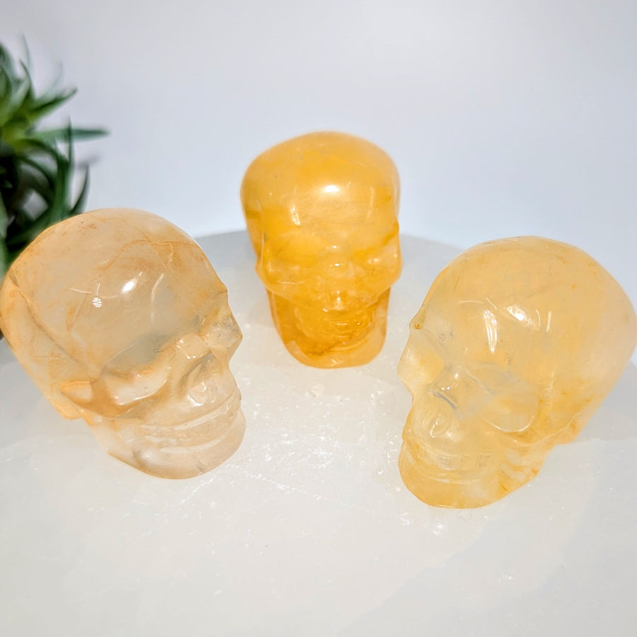 Gold Hematoid Quartz 1.8’’ Skull Carving #LV9237 - $46