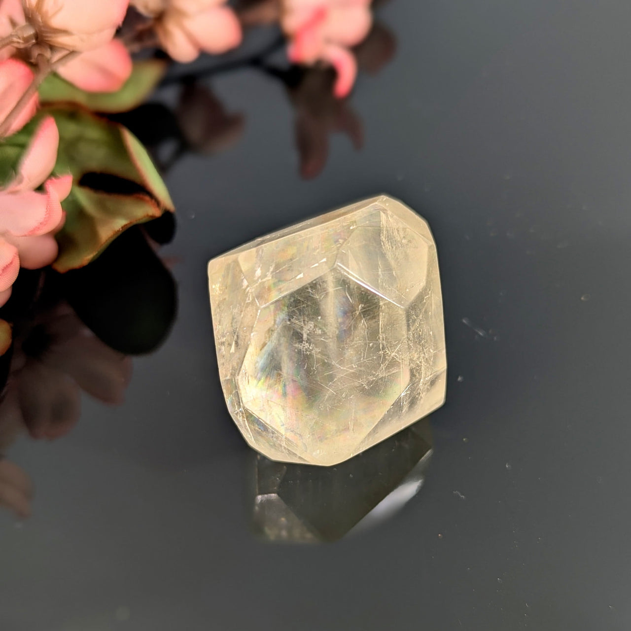 Gold Optical Calcite 1.75’’ Geo Cut Freeform #LV8954 - $36