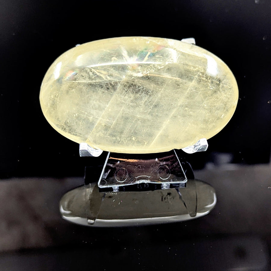 Gold Optical Calcite 2.6’’ Palmstone #LV9253 - $54