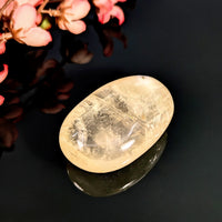 Gold Optical Calcite 2’’ Palm Stone #LV8957 - $55
