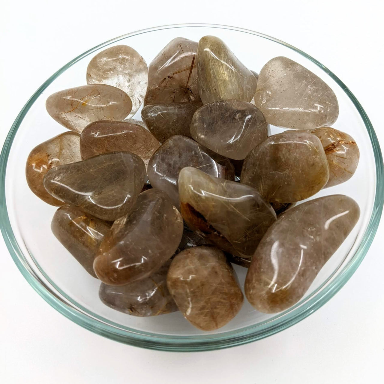 1 Gold Rutilated Quartz Tumbled Grade A (30g) #SK7932 - $14